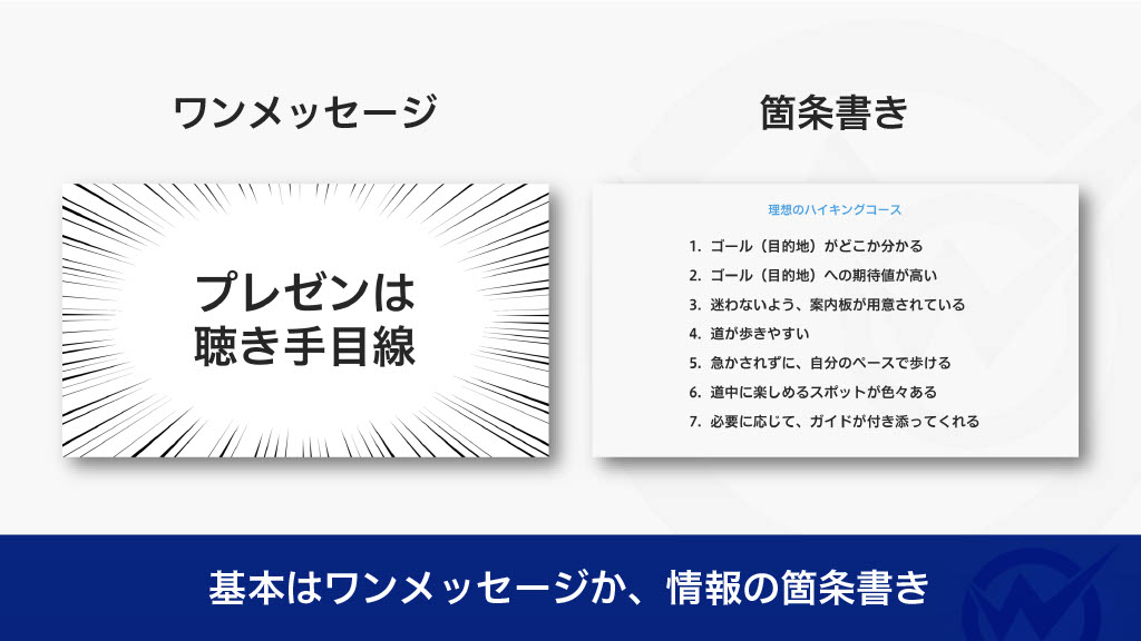 メッセージの2つの伝え方