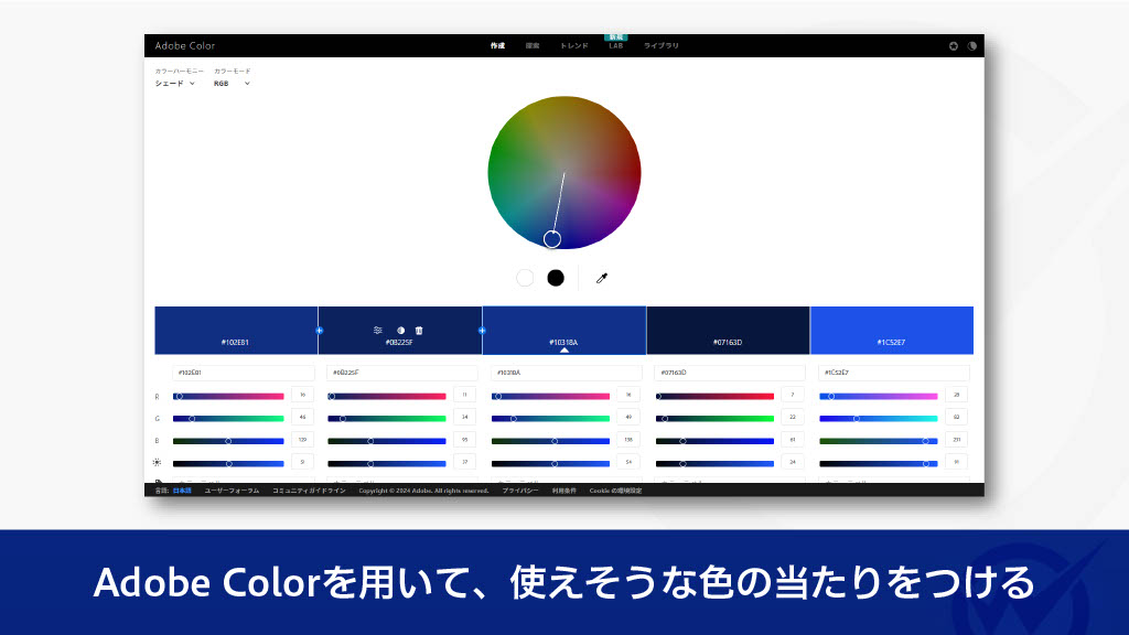 Adobe Colorをスライドに用いる