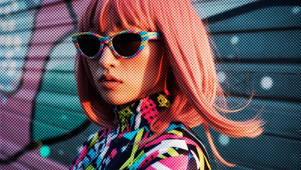 写真をドット表現にして、ポップな印象に