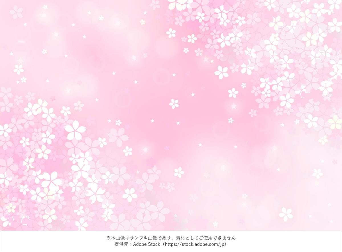 桜の花びらが舞うピンクのボケ背景